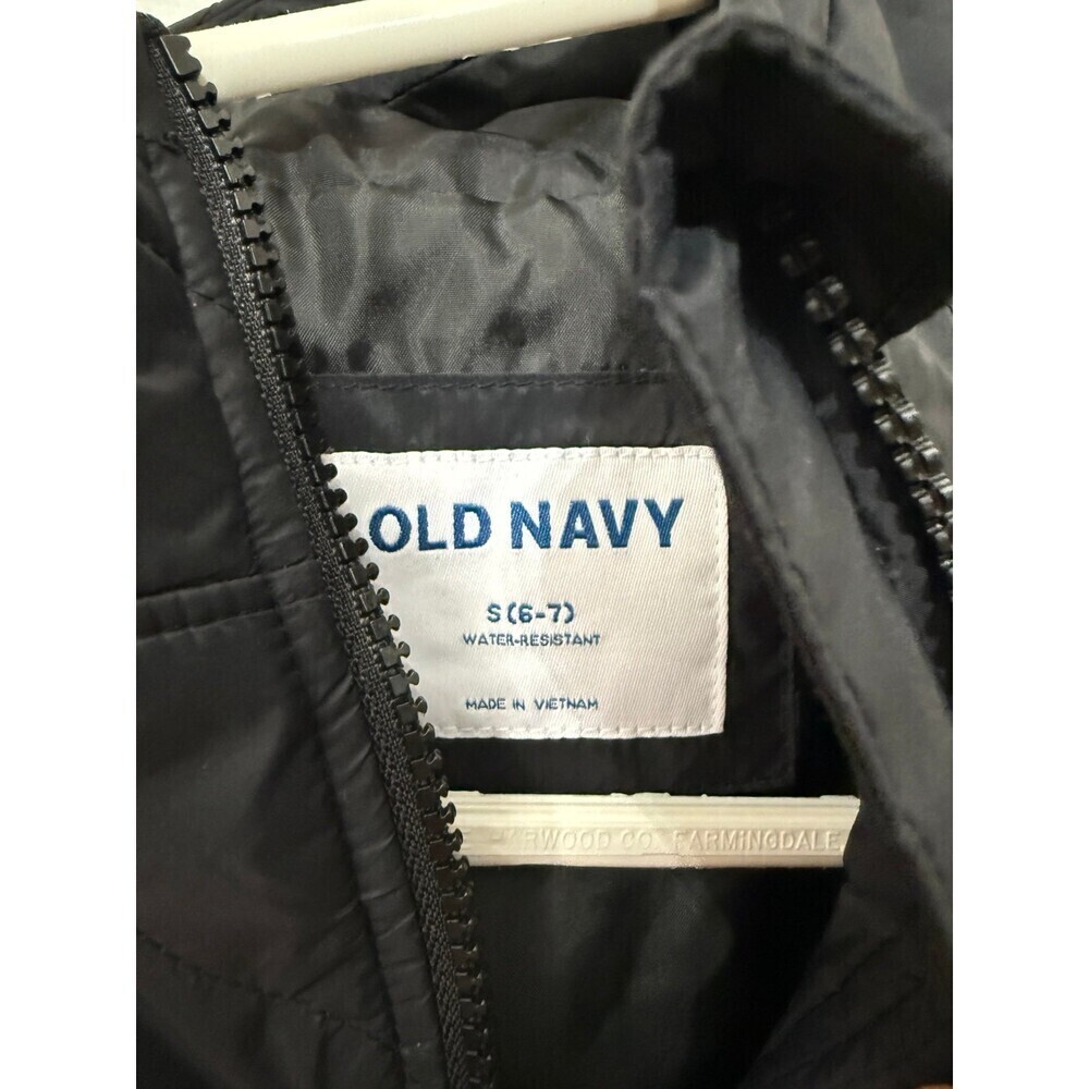 Old Navy Youth Black Puffer Jacket S 6–7 - Picture 3 of 6